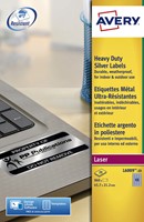 Etiket Avery L6009-20 45.7x21.2mm zilver 960 stuks-2
