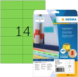 Etiket HERMA 5061 105x42.3mm verwijderbaar groen 280 stuks