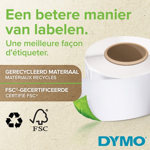Etiket Dymo LabelWriter industrieel 25x25mm 2 rollen á 850 stuks wit-3