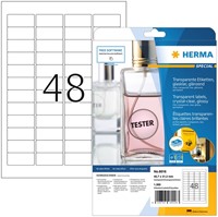 Etiket HERMA 8016 45.7x21.2mm transparant 1200 stuks