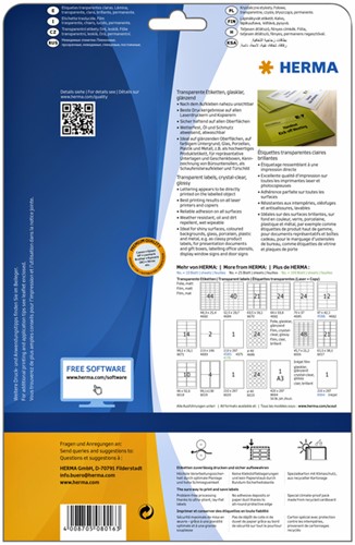 Etiket HERMA 8016 45.7x21.2mm transparant 1200 stuks-2