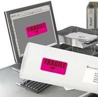 Etiket Avery L7363P-25 99.1x38.1mm neon roze 340 etiketten-3