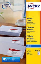 Etiket Avery J8160-25 63.5x38.1mm wit 525 etiketten