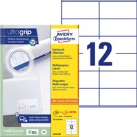 Etiket Avery 3424-200 105x48mm wit 2400 stuks-2