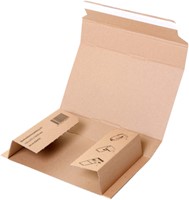 Wikkelverpakking IEZZY A5 met zelfklevende strip bruin-1