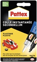 Secondenlijm Pattex all plastic tube 2 gram op blister