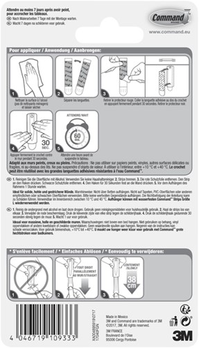 Haak Command kunststof tbv schilderijen incl bevestigingsstrip-3