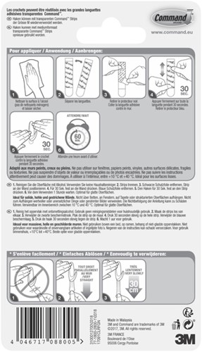 Haak Command middelgroot ovaal incl bevestigingsstrip 2 stuks-3