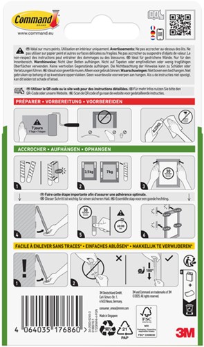 Bevestigingsstrip Command groot klik vast 7,2kg wit-3