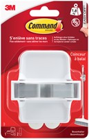 Bezemhouder Command inclusief bevestigingsstrip wit