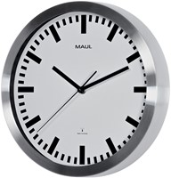 Wandklok MAUL Pilot RC Ø305x45mm aluminium frame wit incl. batterij-2
