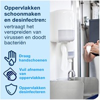 Poetspapierdispenser Tork M2 Elevation wit 559000-1