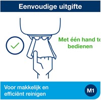 Poetspapierdispenser Tork M1 Elevation klein wit 558000-2