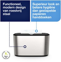 Handdoekdispenser Tork H2 Image Line Xpress countertop zilver 460005-1