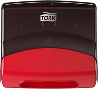 Reinigingsdoekdispenser Tork W4 Performance gevouwen rood 654008
