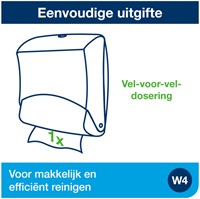 Reinigingsdoekdispenser Tork W4 Performance gevouwen rood 654008-2