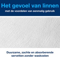 Dinerservet Tork Linstyle Premium 1/4 vouw 1-laags 390x390mm 50 vel wit 478711-1