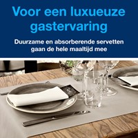 Dinerservet Tork Linstyle Premium 1/4 vouw 1-laags 390x390mm 50 vel wit 478711-3