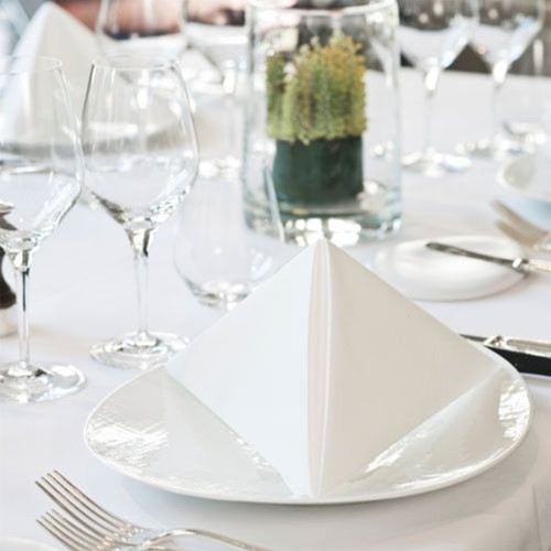 Dinerservet Tork Linstyle Premium 1/8 vouw 1-laags 390x390mm 50 vel wit 478180-3