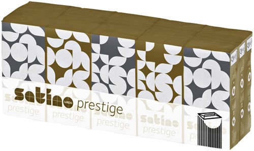 Zakdoek Satino Prestige 4-laags 15x10 vel wit 113940