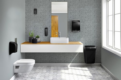 Afvalbak Katrin open inworp 25 liter zwart 92261-3