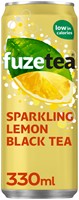 Frisdrank Fuze Tea Black Tea sparkling lemon blik 330ml