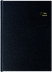 Agenda 2026 Brepols Bremax Santex A4 1dag/2pagina's 8 kolommen zwart