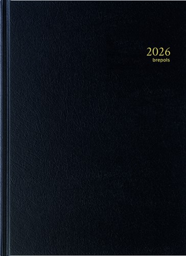 Agenda 2026 Brepols Bremax Santex A4 1dag/1pagina 4 kolommen zwart