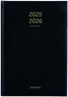 Agenda 2025 2026  Brepols Bretime Lima 16maanden 7dagen/2pagina's zwart