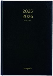 Agenda 2025 2026  Brepols Bretime Lima 16maanden 7dagen/2pagina's zwart