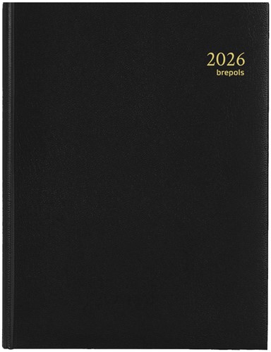 Agenda 2026 Brepols Timing Lima 7dagen/2pagina's viertalig zwart