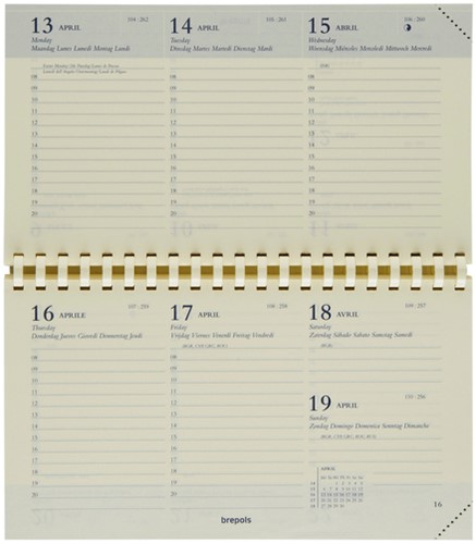 Agendavulling 2026 Brepols Omniplan 7dagen/2pagina's