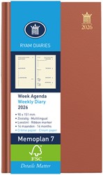 Agenda 2026 Ryam Memoplan 7 Nappa 7dagen/2pagina's assorti