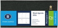 Agenda 2027 Ryam Memoplan 7 Mundior Suprema 7dagen/2pagina's landscape zwart