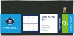 Agenda 2027 Ryam Memoplan 7 Mundior 7dagen/2pagina's landscape zwart