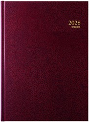 Agenda 2027 Brepols Bremax Santex A4 1dag/1pagina 4 kolommen bordeaux