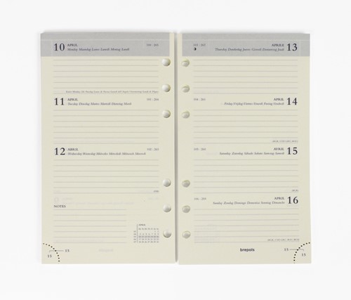 Agendavulling 2027 Brepols Brefax 17 7dagen/2pagina's