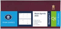 Agenda 2027 Ryam Memoplan 7 Suprema 7dagen/2pagina's landscape bordeaux