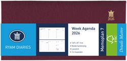Agenda 2027 Ryam Memoplan 7 Suprema 7dagen/2pagina's landscape bordeaux