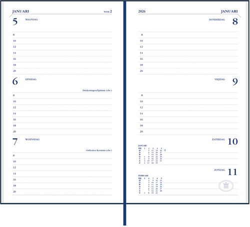 Agenda 2026 Ryam Memoplan 7 Mundior 7dagen/2pagina's bordeaux-2