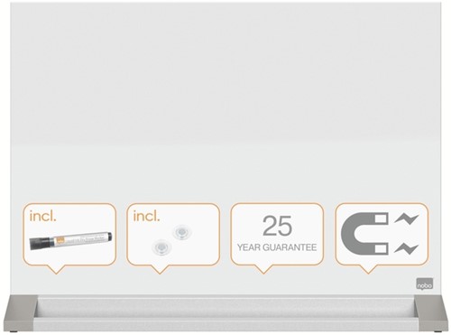 Desktop glasbord Nobo vrijstaand magnetisch 58,5x44,7cm-3