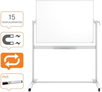 Whiteboard Nobo kantelbord mobiel 90x120cm staal-3