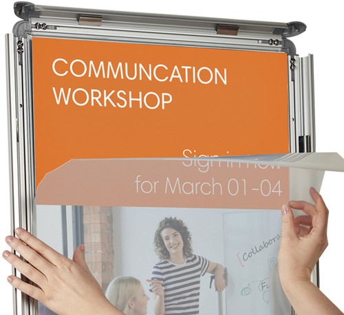 Kliklijst Nobo Premium Plus 70x100cm aluminium-3