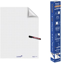 Magic-Chart Legamaster flipchart 600x800mm wit met ruit 25 vel