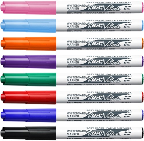 Whiteboardmarker Bic Velleda 1748 rond medium assorti blister à 8st-2