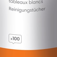 Whiteboard reinigingsdoekjes Nobo pot met 100 stuks-2