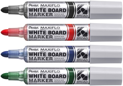 Whiteboardmarker Pentel MWL5M Maxiflo rond 3mm groen-2