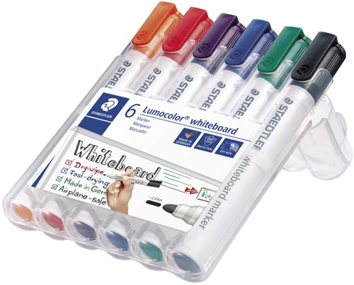 Whiteboardmarker Staedtler Lumocolor 351 standaard assorti 6 stuks-2