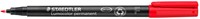 Viltstift Staedtler Lumocolor 318 permanent F rood