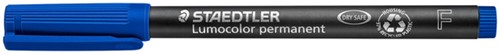Viltstift Staedtler Lumocolor 318 permanent F blauw-2